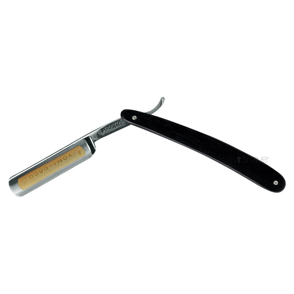 Straight Razor 5/8, Round nose, INOX, Ibenholt