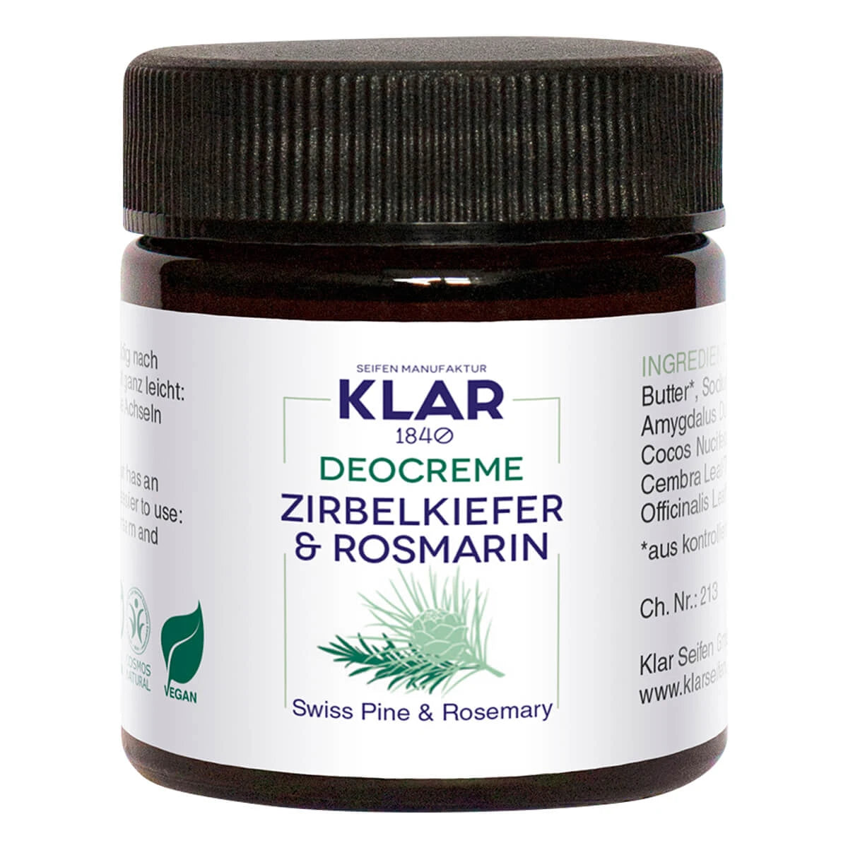 Deodorant Creme, Fyrretræ & Rosmarin, 30 ml.