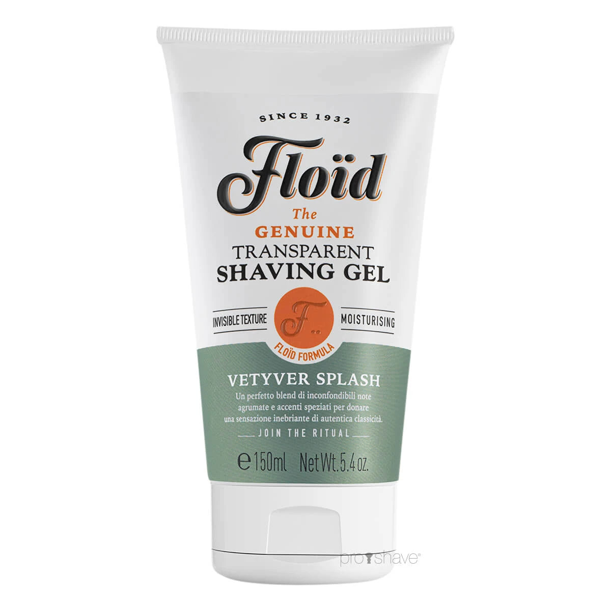Transparent Shaving Gel, Vetyver Splash, 150 ml.