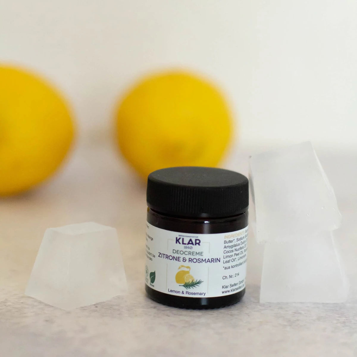 Deodorant Creme, Citron & Rosmarin, 30 ml.