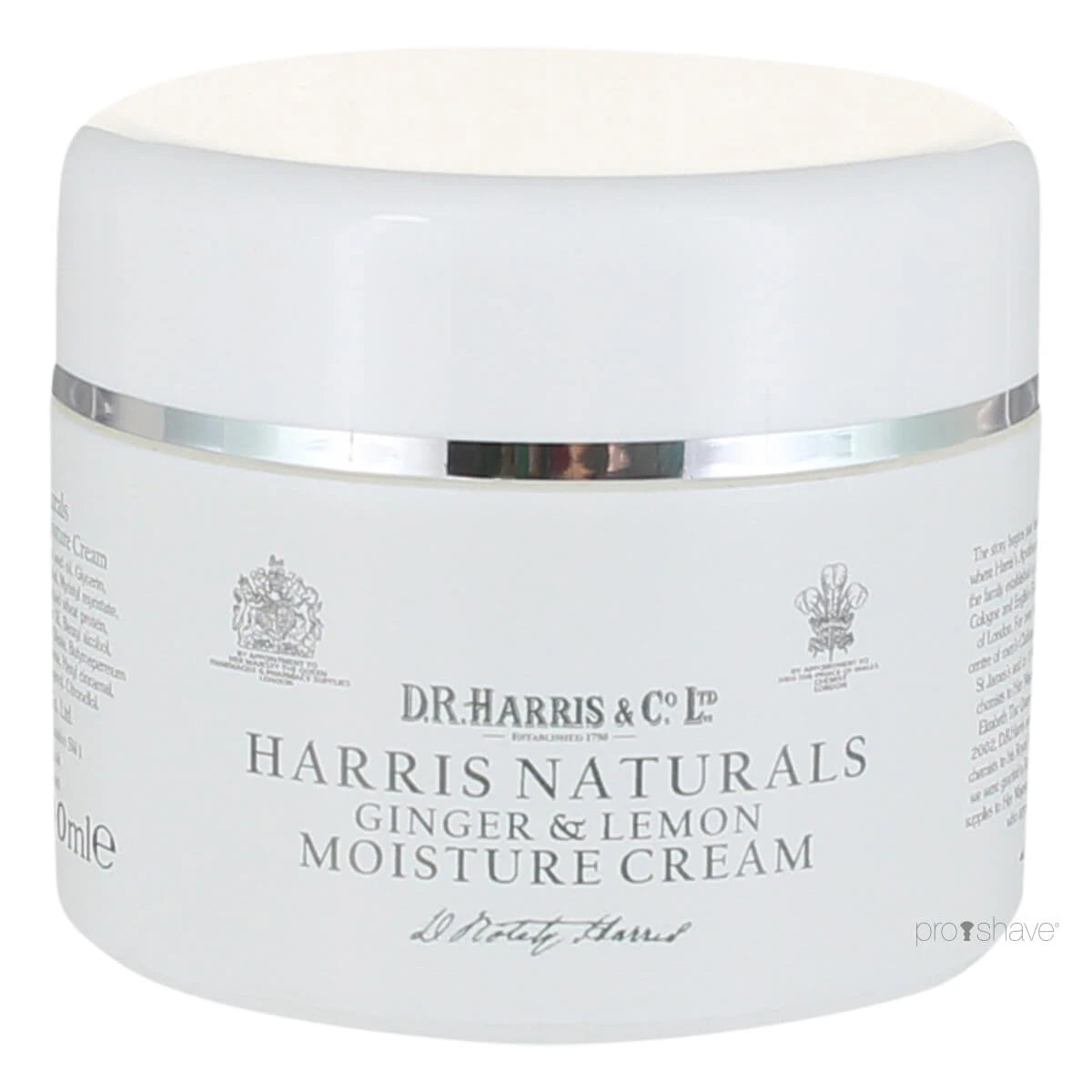 Naturals Moisture Cream, Ginger & Lemon, 100 ml.