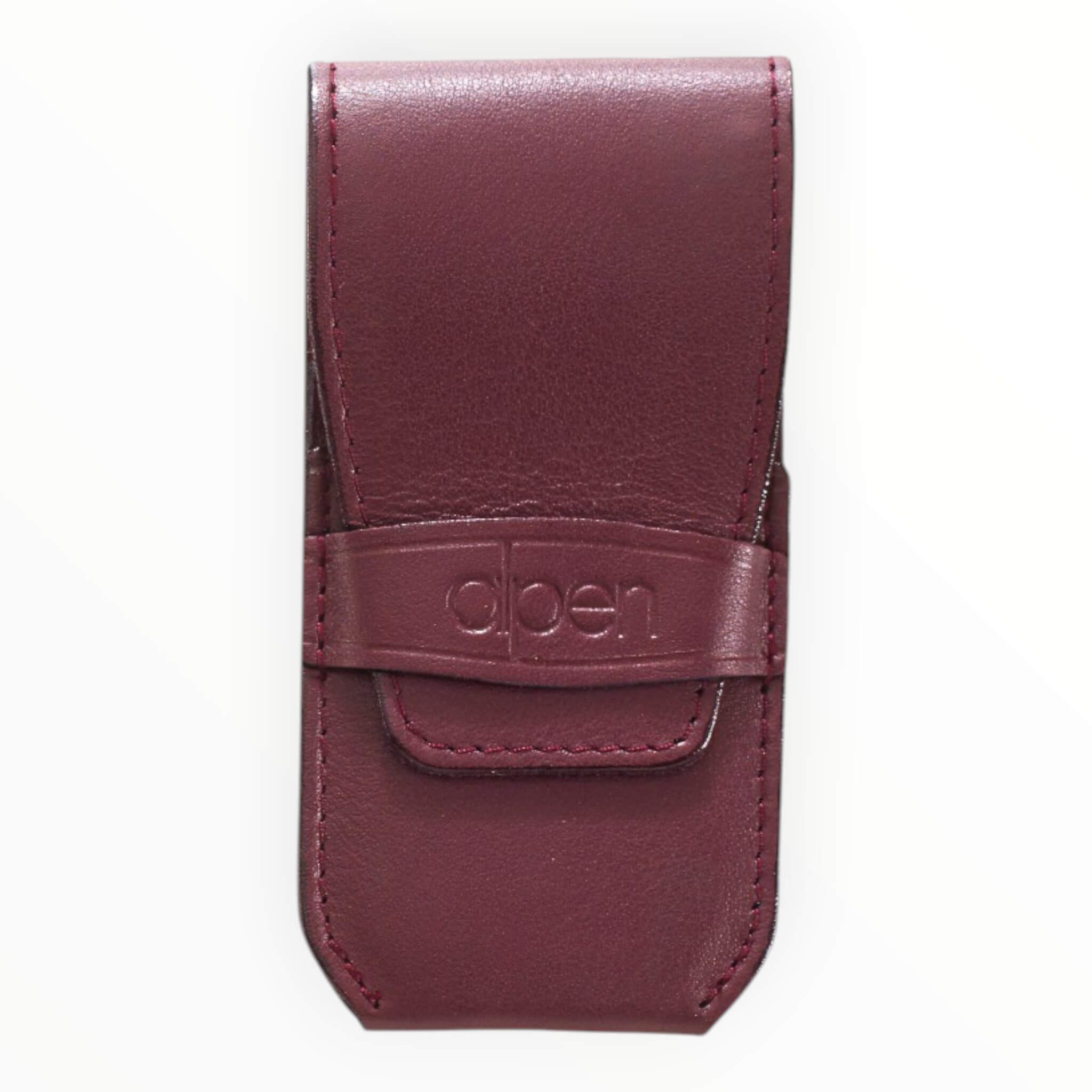 Manicuresæt no. 6871, 3 dele, Bordeaux Læderetui