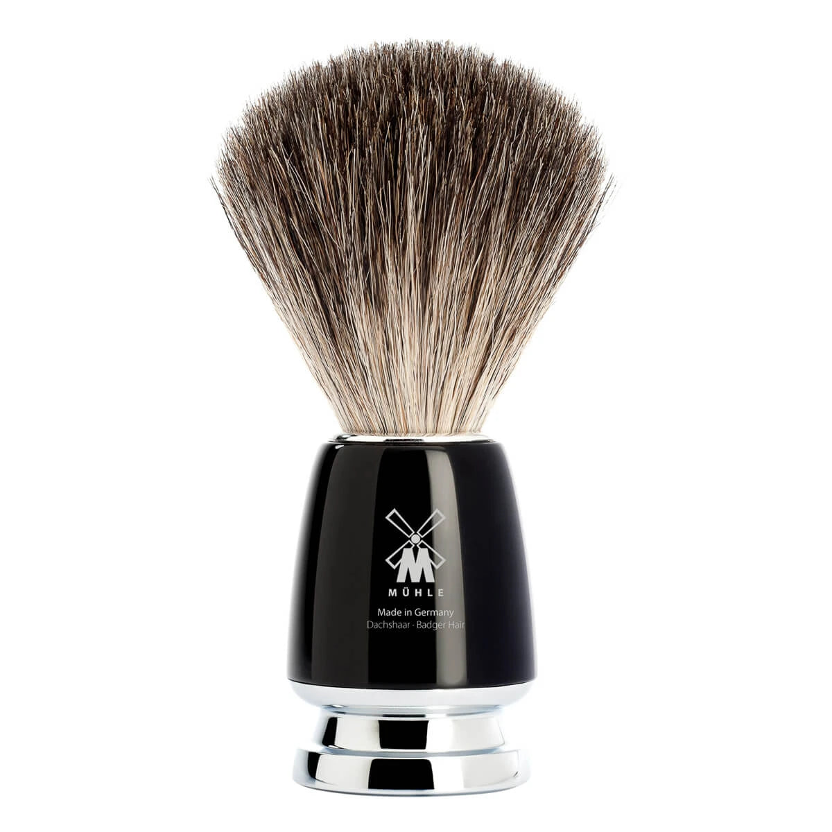 Pure Badger Barberkost, 21 mm, Rytmo, Sort Kunstharpiks