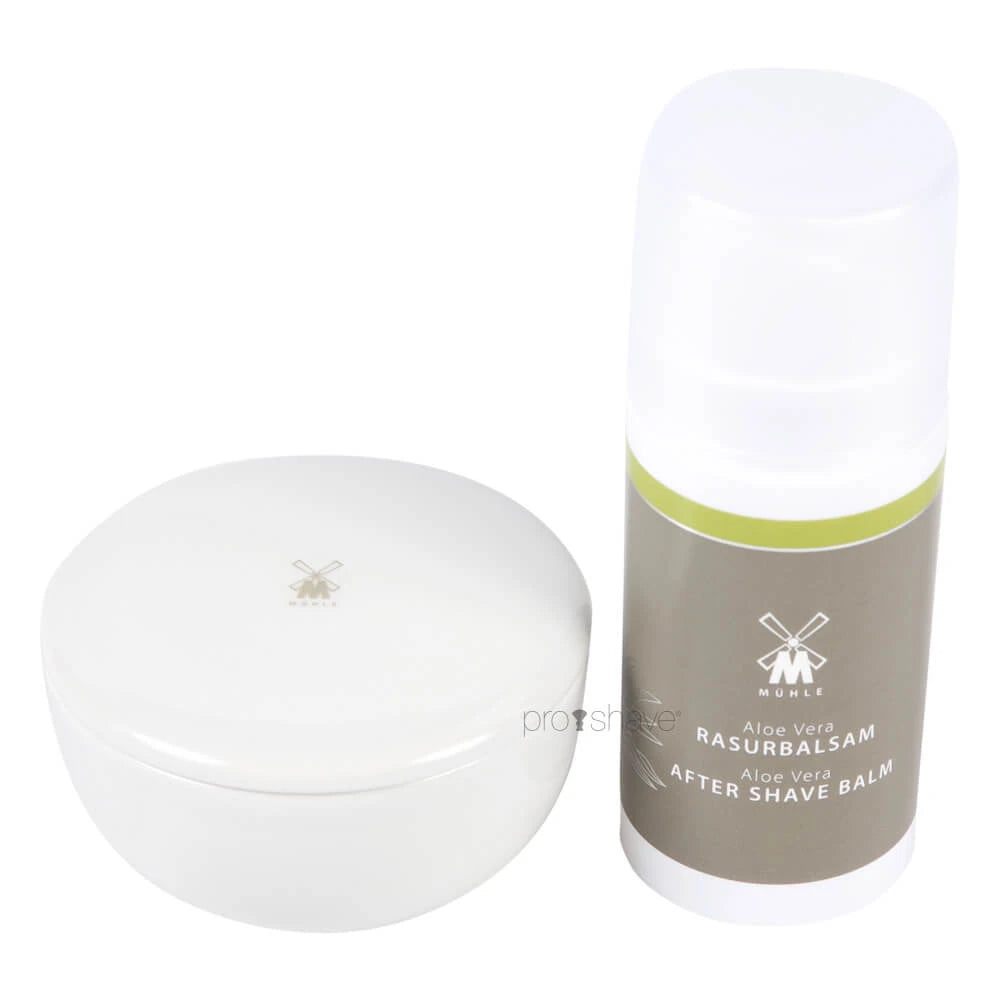 Aloe Vera Sæt, Barbersæbe og Aftershave Balm