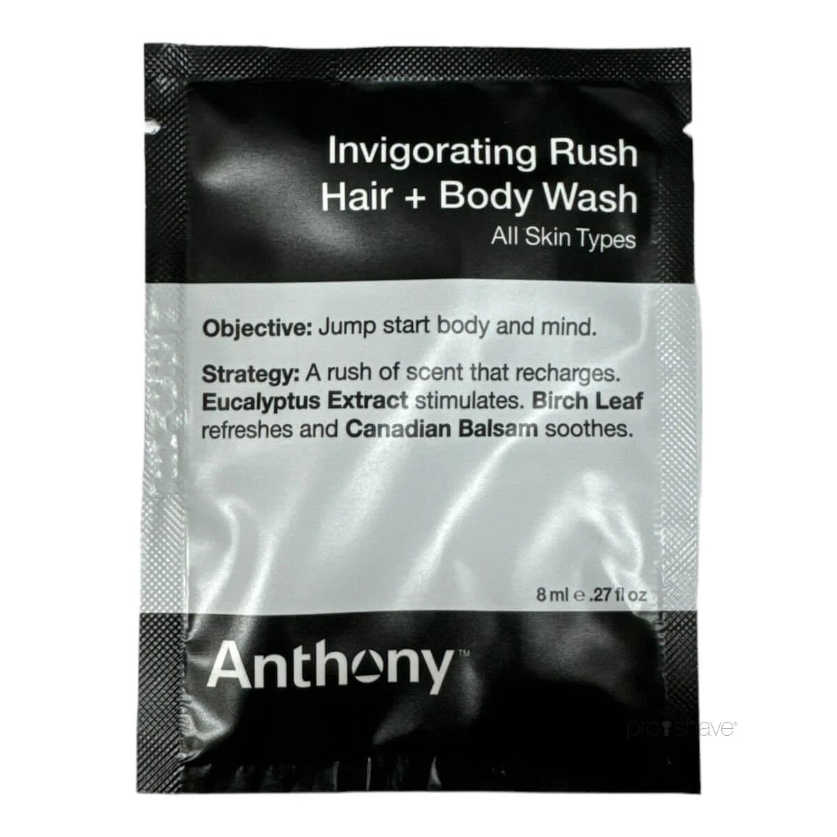 Rush Is Sample Sample på Hår- og Bodyshampoo, 8 ml. fra Anthony Logistics – Proshave