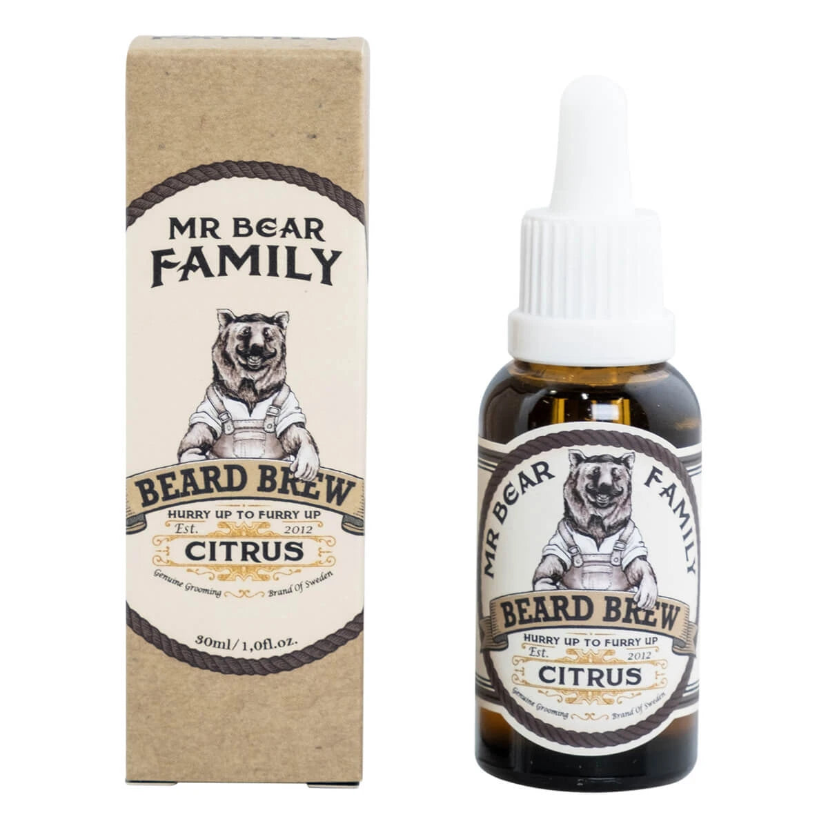 Skægolie, Beard Brew Oil, Citrus, 30 ml.