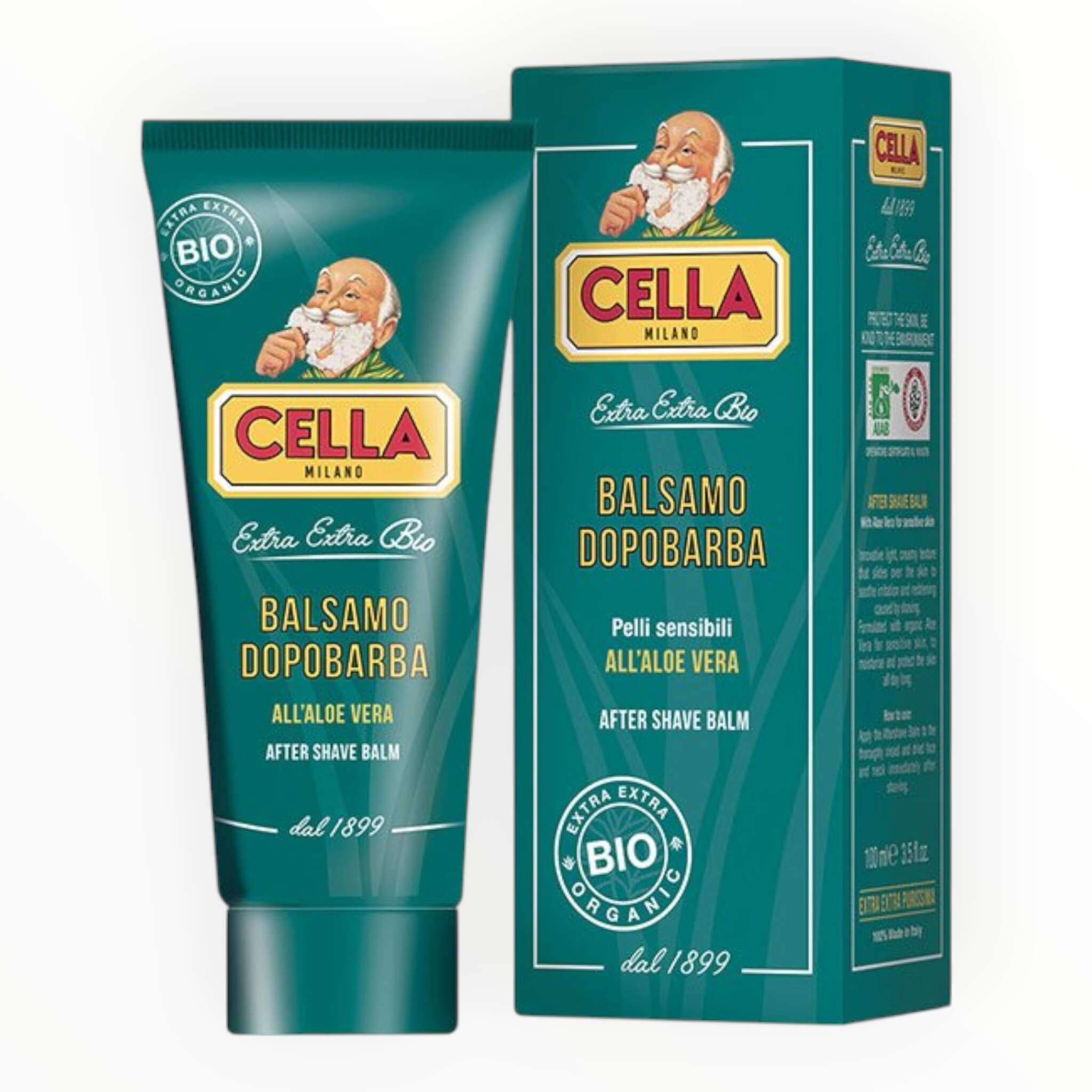 Bio Aftershave Balm, Alkoholfri, Aloe Vera, 100 ml.