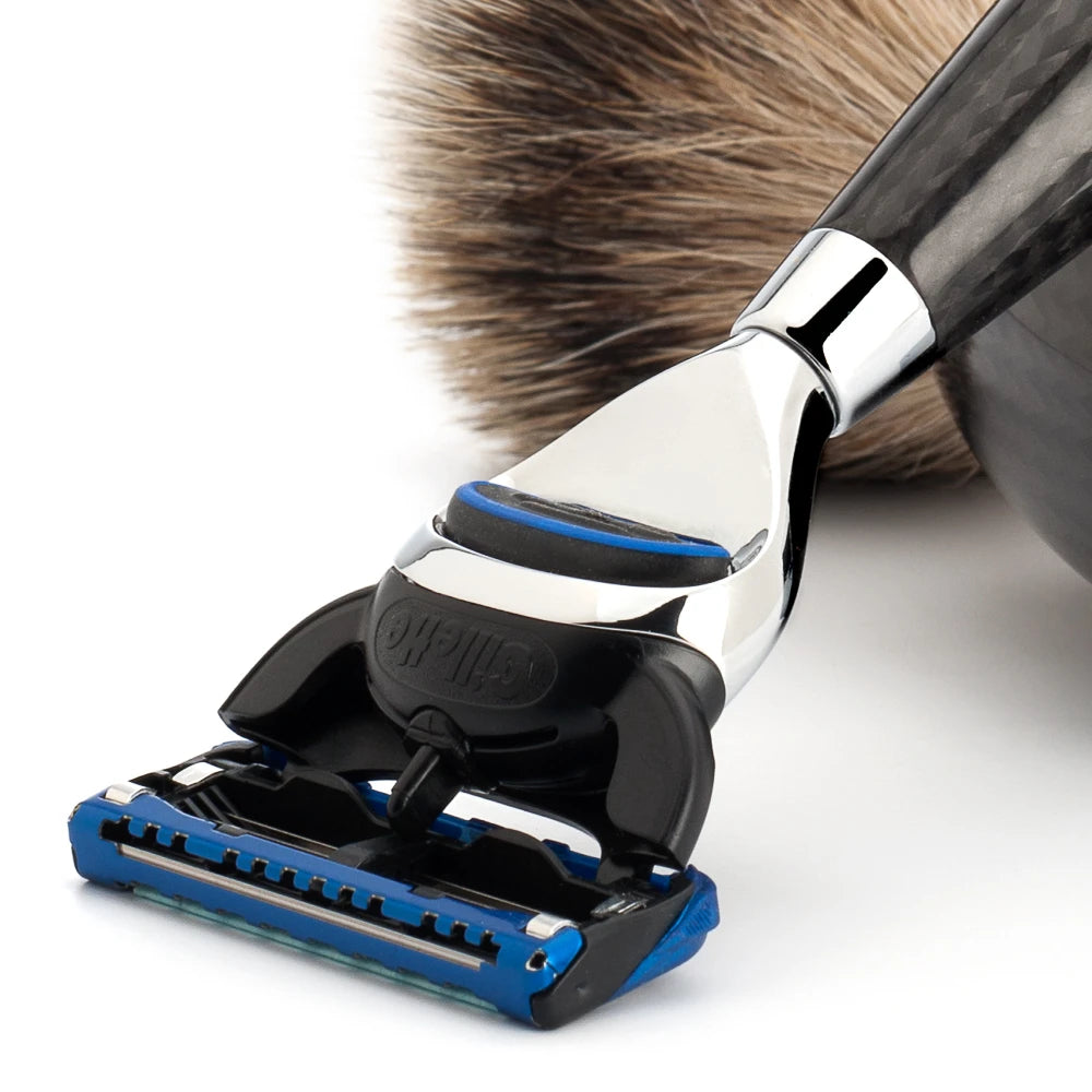 Edition No. 1, Barbersæt med Skraber, Barberkost og Holder til skraber, Carbon