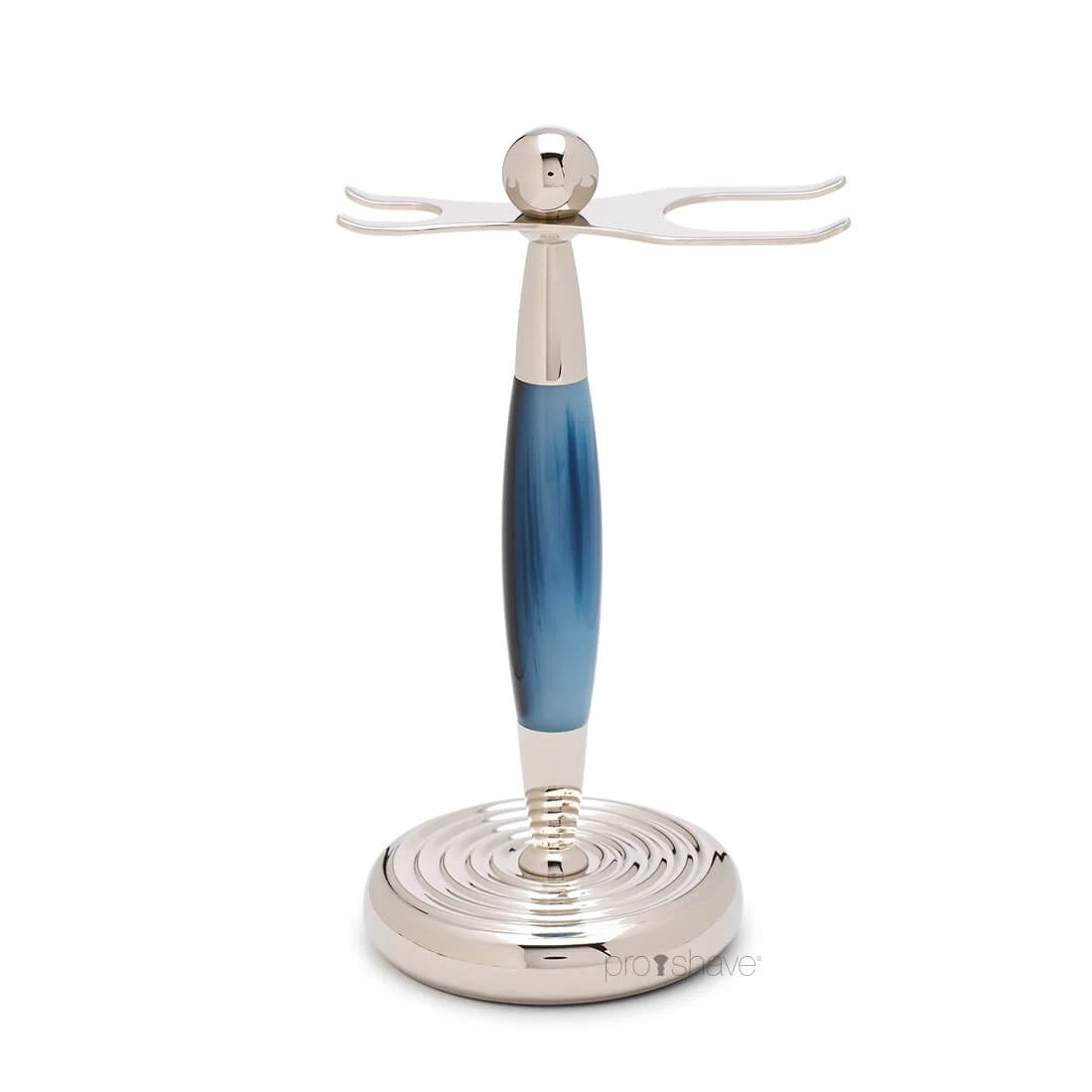 Barbersæt med Fusion Skraber, Grævlingebørste og holder, Edwardian, Faux Blue Opal