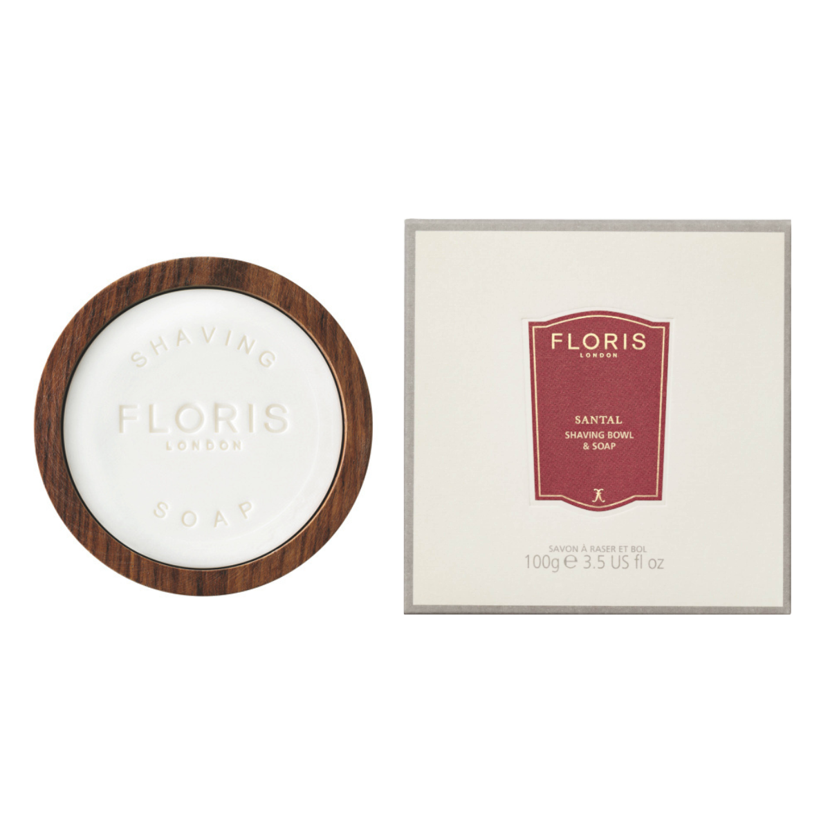 Santal, Barbersæbe i træskål, 100 gr.