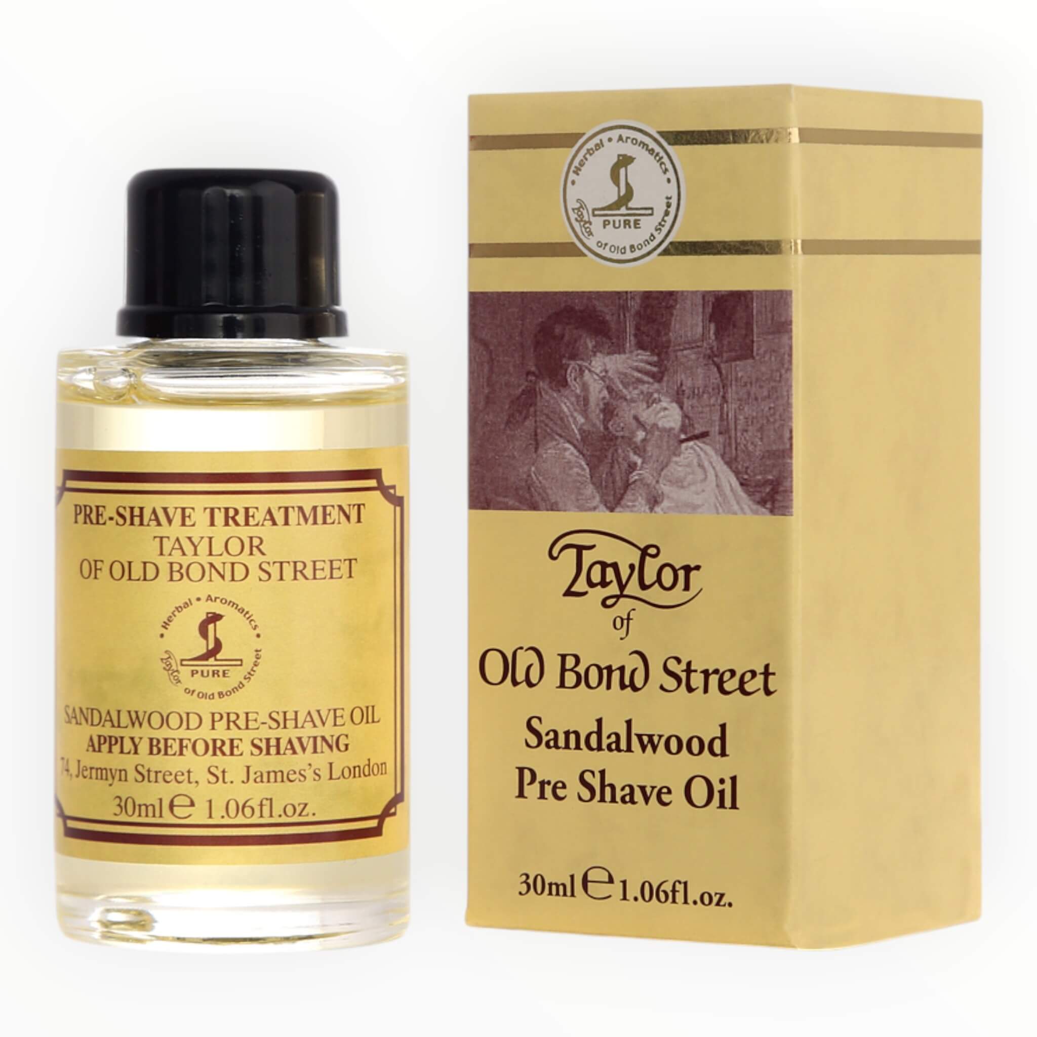 Preshave Olie, Sandeltræ, 30 ml.