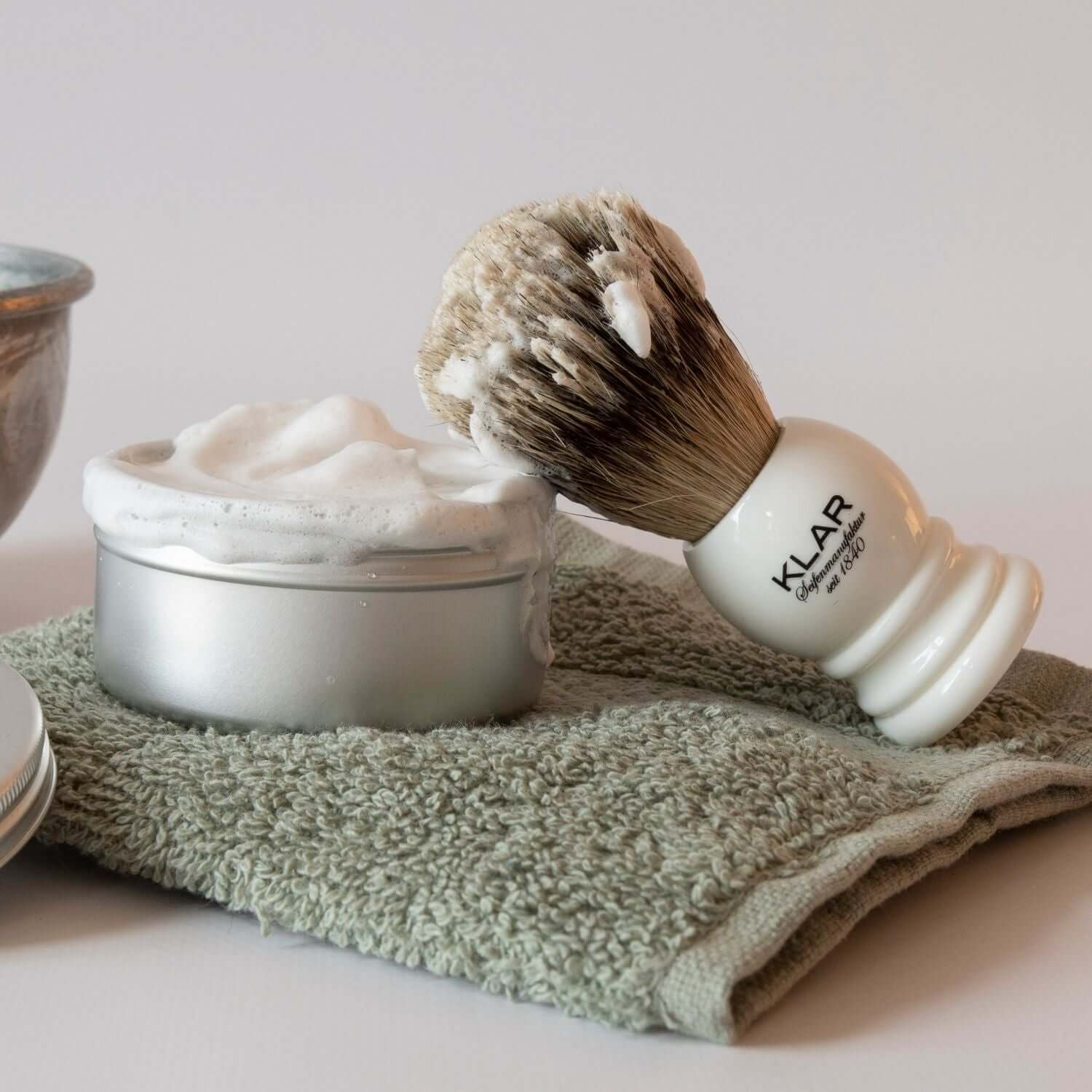 Barbersæbe Mandel, 110 gr.