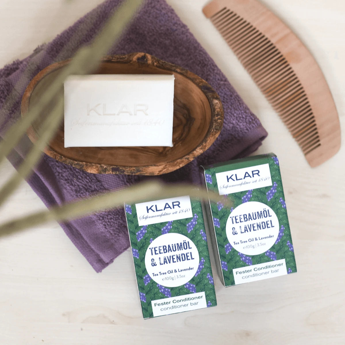 Conditioner Bar, Tea Tree Oil & Lavendel, 100 gr.