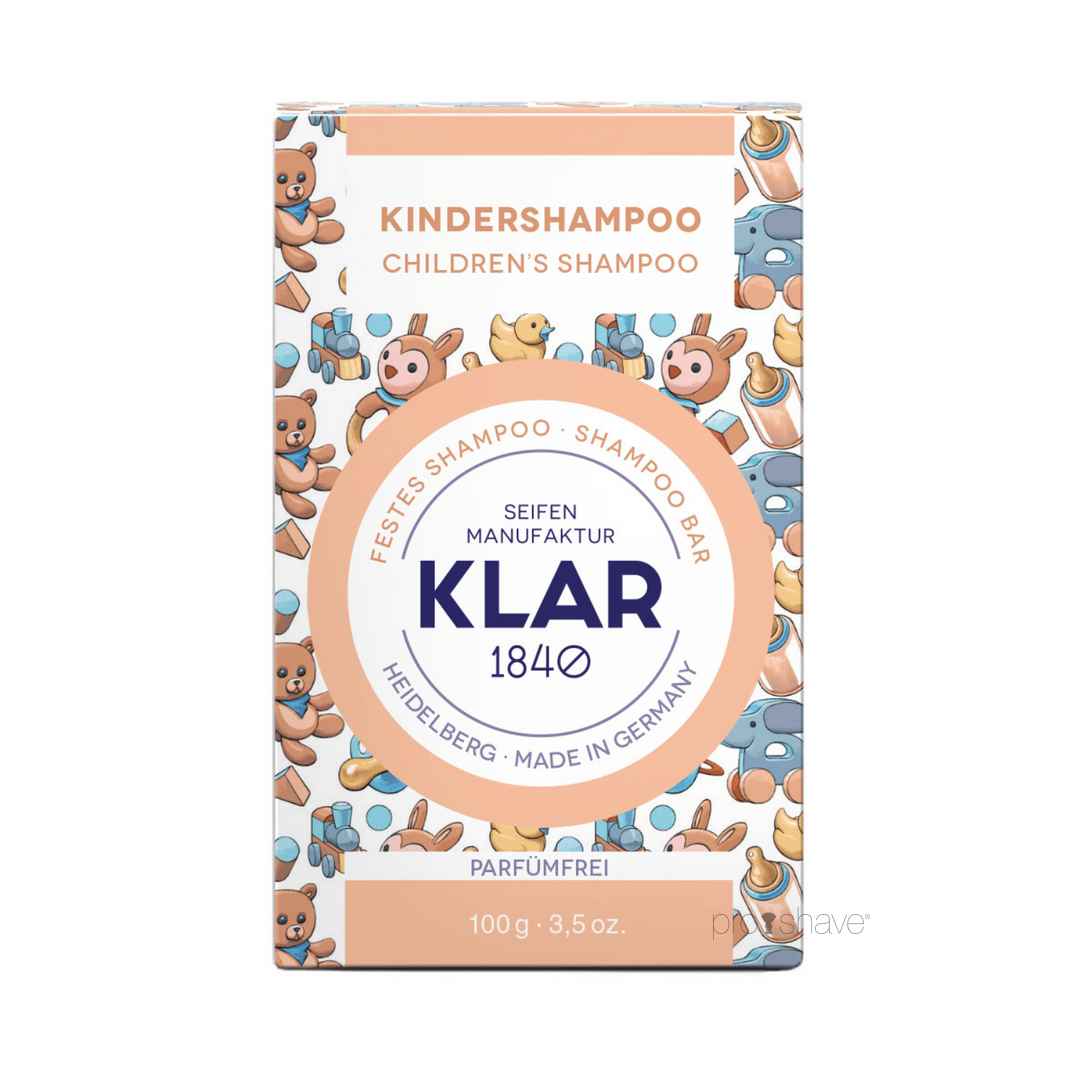 Shampoo til Børn, Parfumefri, Fast sæbebar, 100 gr.