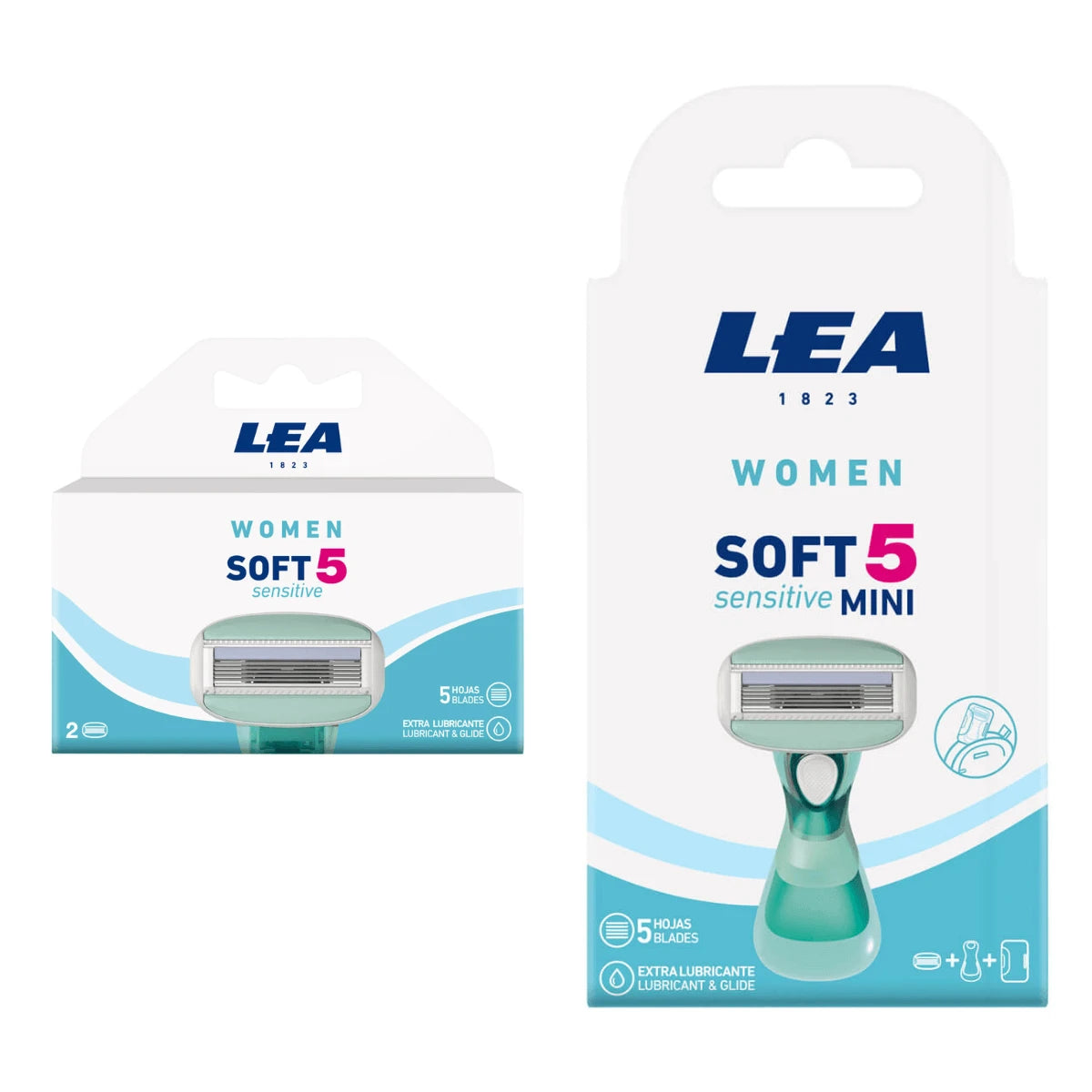 Soft 5 Sensitive Sæt, Skraber & Barberblade