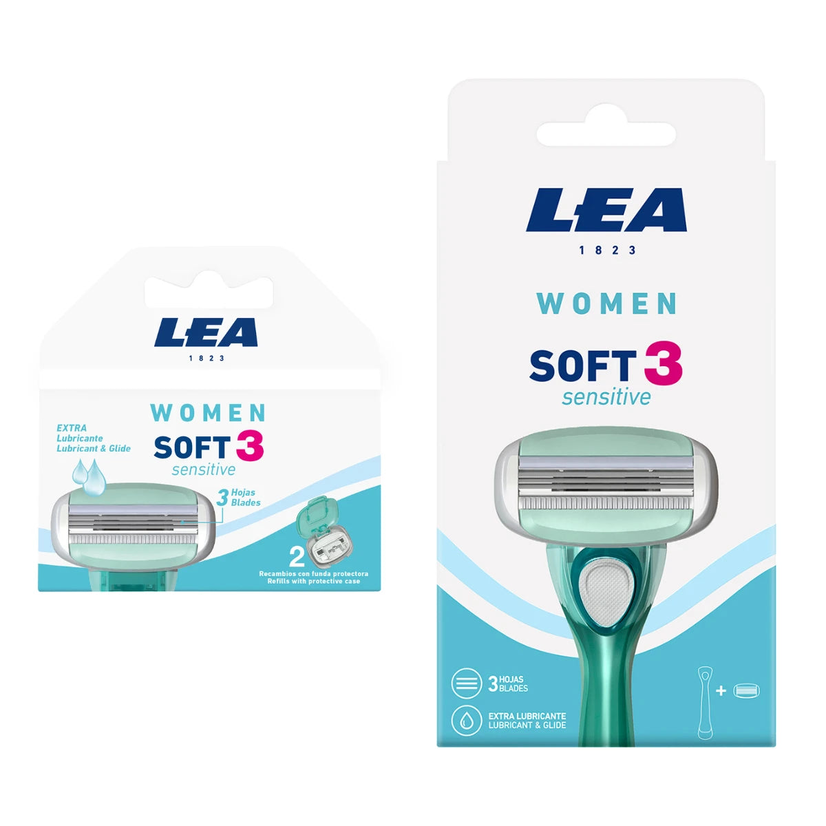 Soft 3 Sensitive Sæt, Skraber & Barberblade