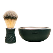 Sæt med Barberkost & Barberskål, Sort