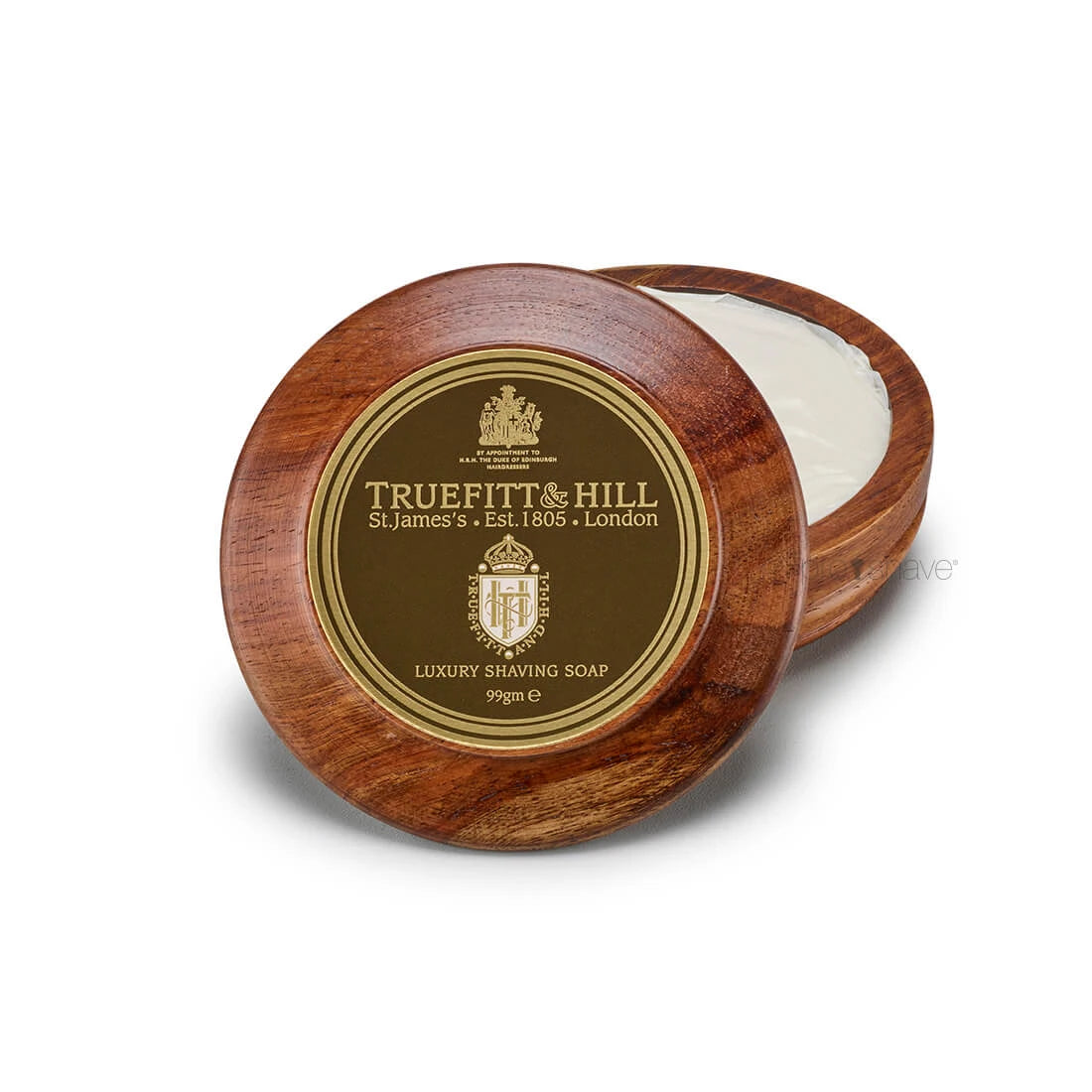 Barbersæbe i træskål, Luxury, 99 gr.