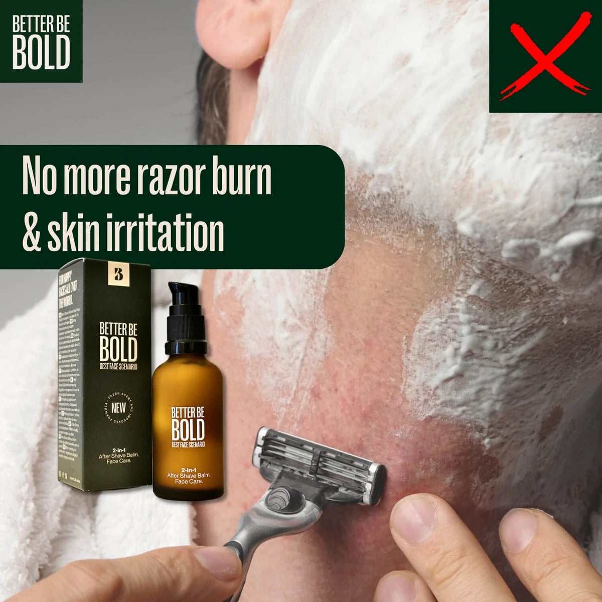 Best Face Scenario, 2in1 Aftershave Balm & Face Cream, 50 ml.