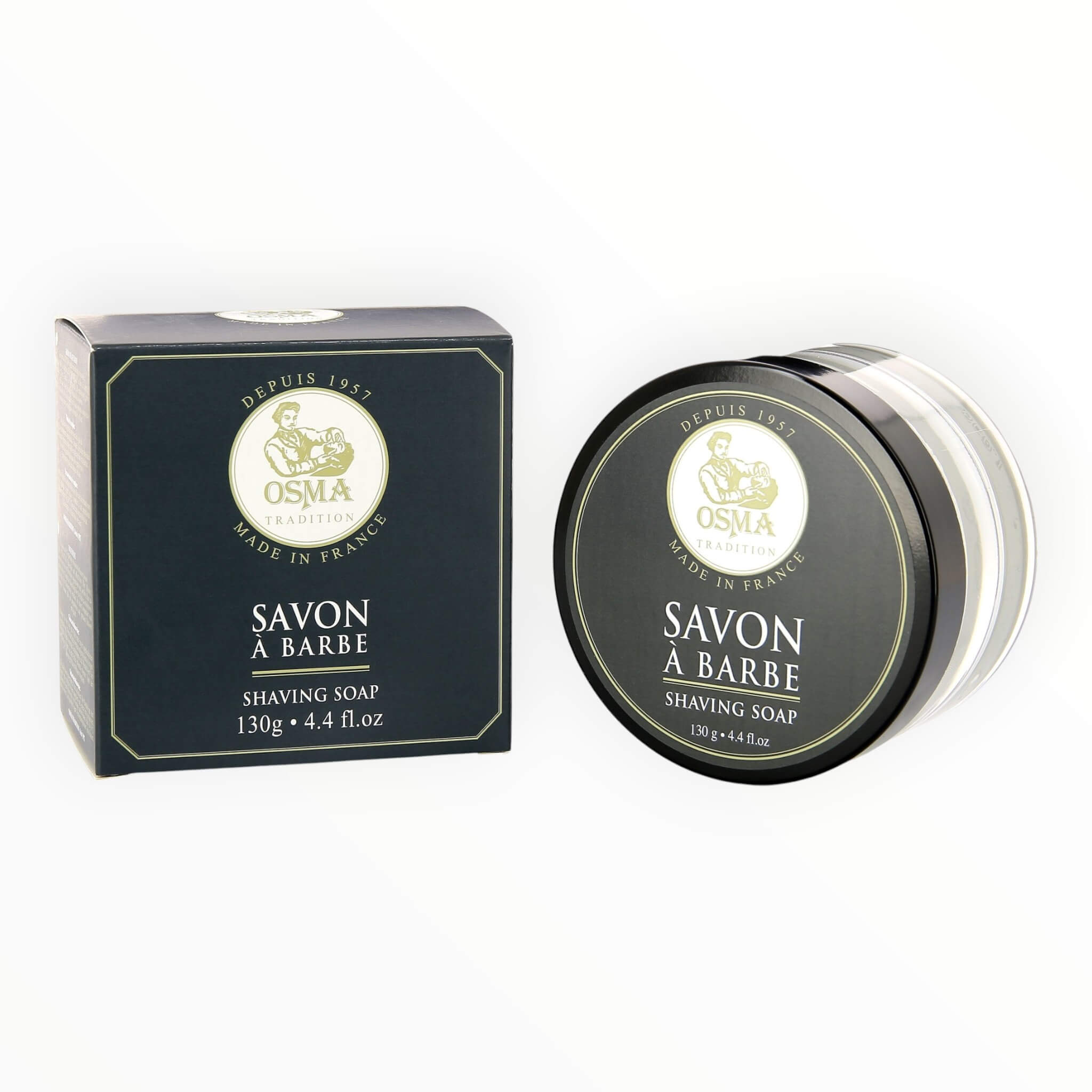 Barbersæbe i glasskål, 130 gr.
