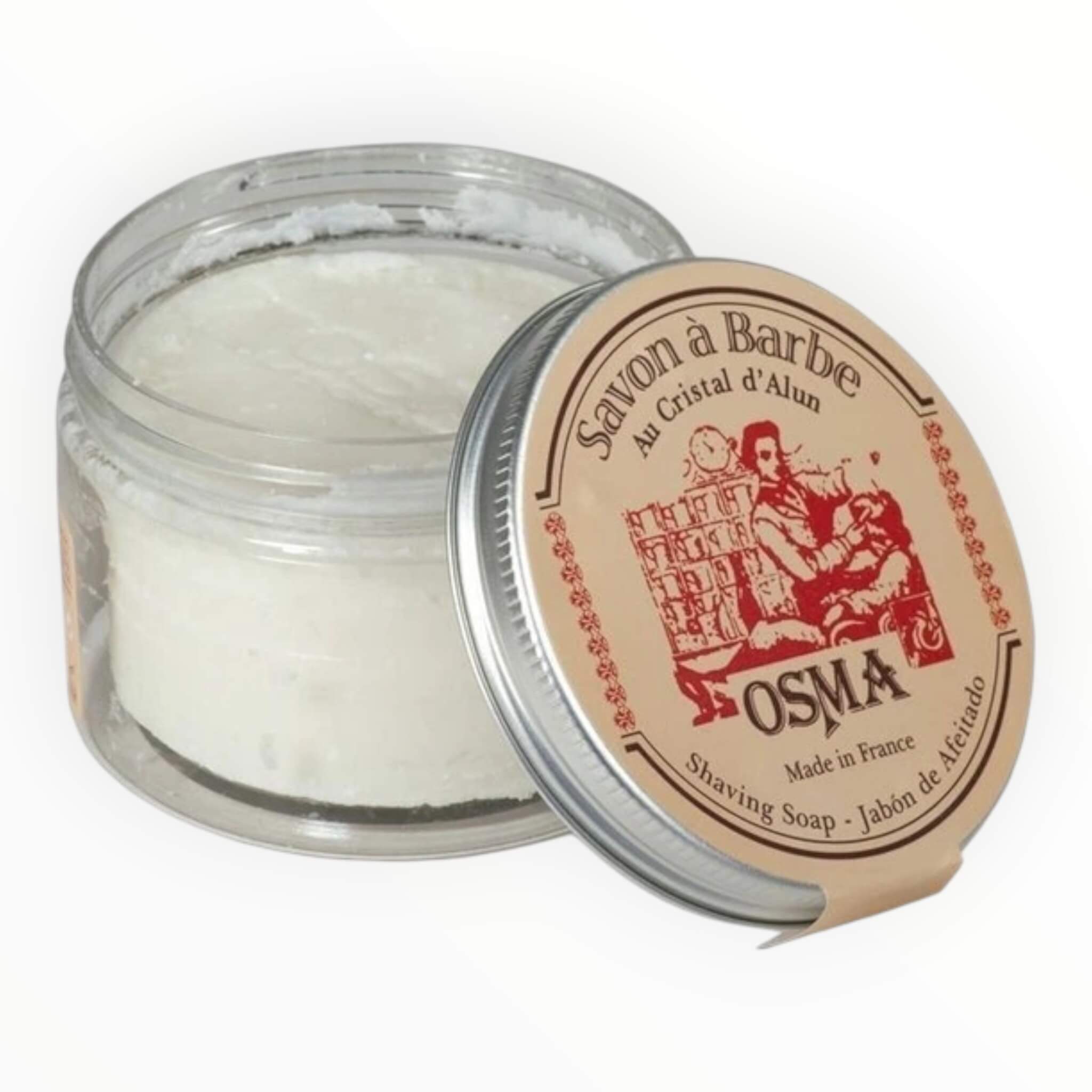 Barbersæbe i plastikskål, 100 gr.