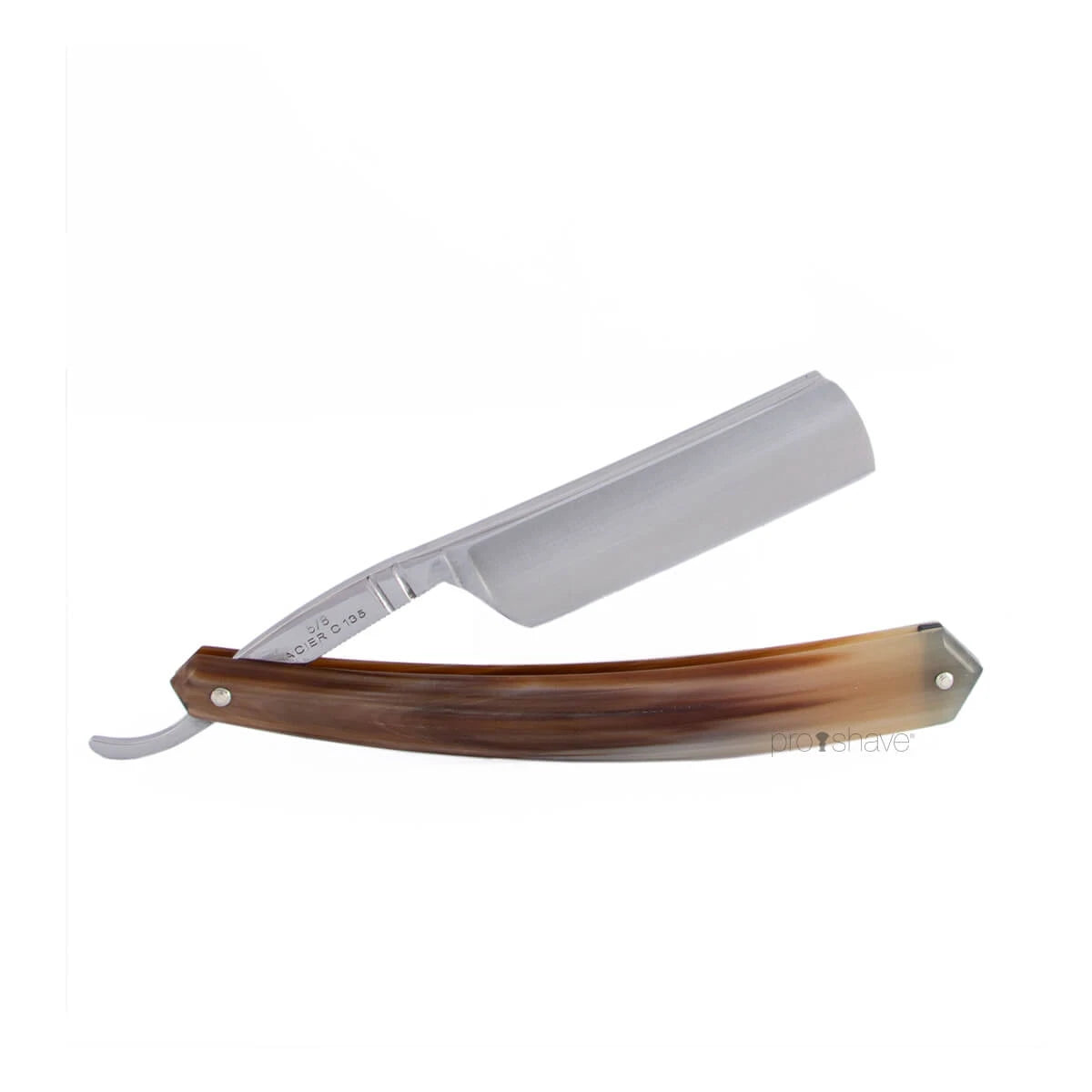 Plisson Razors Straight Razor, 6/8 Round Nose, Horn fra Plisson – Proshave