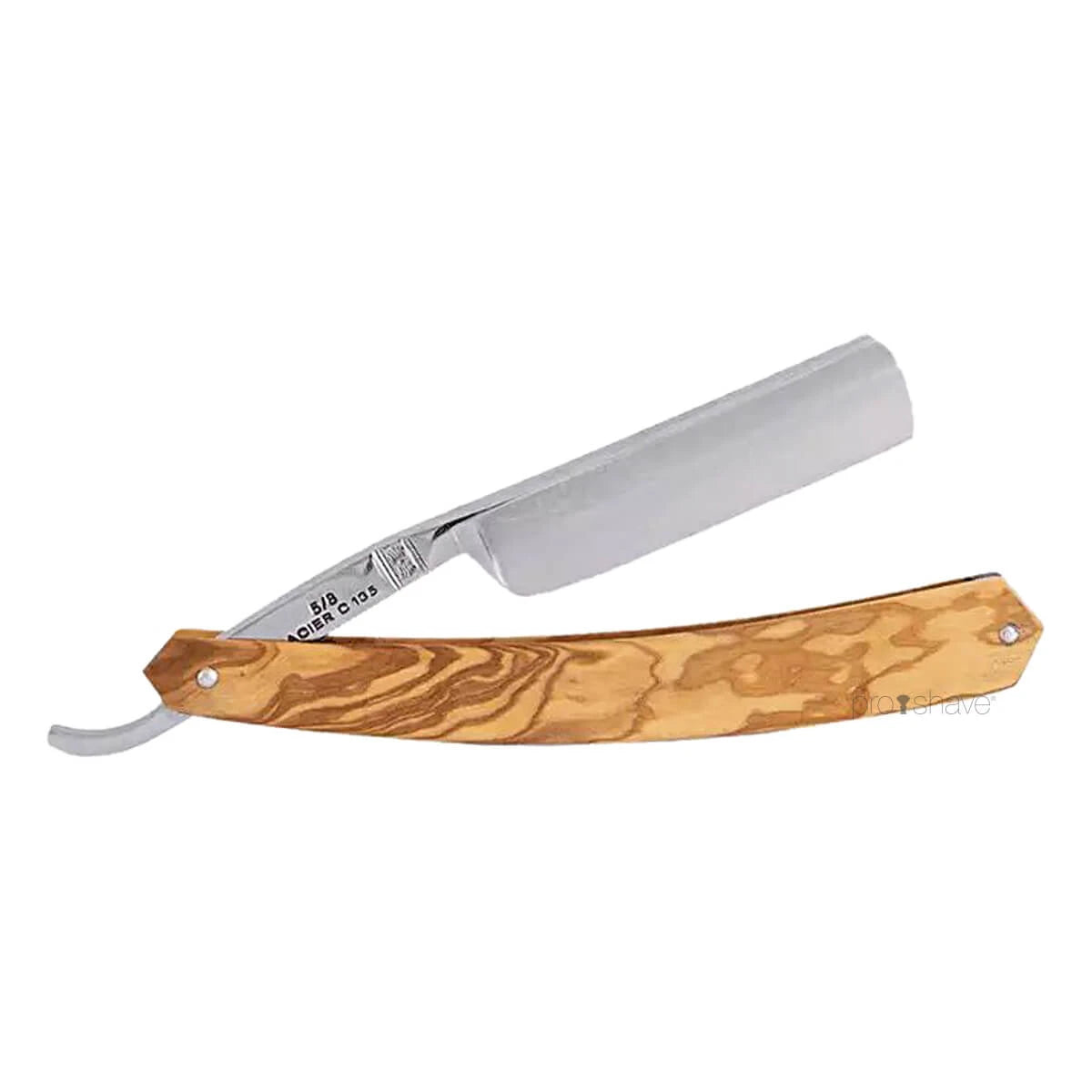 Plisson Razors Straight Razor, 5/8 Round Nose i Oliventræ Fra Plisson – Proshave