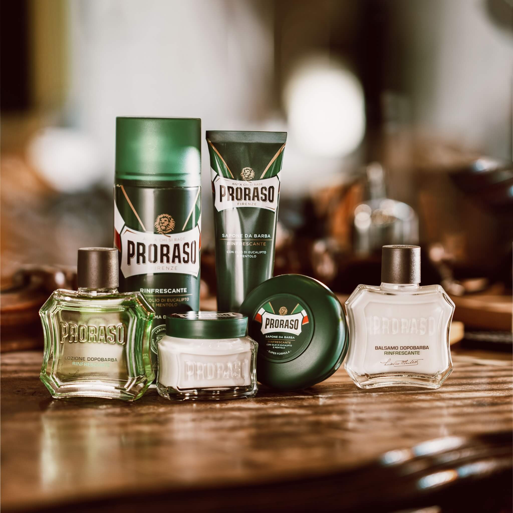 Barbersæbe i skål - Refresh, Eucalyptus & Menthol, 150 ml.