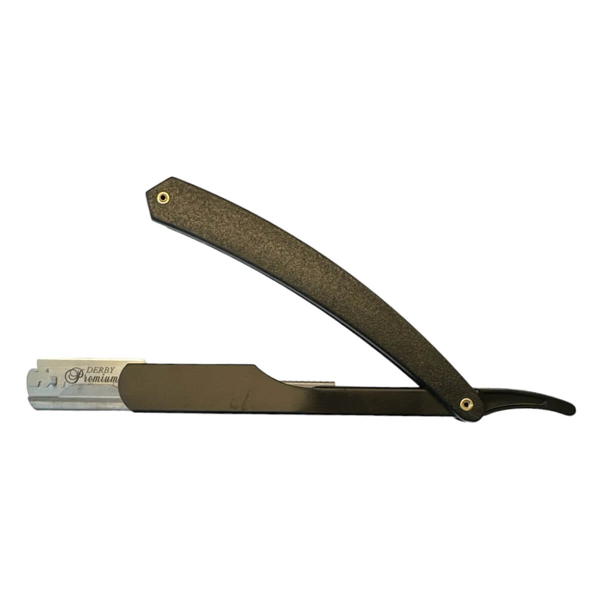 Straight Razor til udskiftelige blade, P1, Sort + 100 Derby Klinger