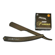 Straight Razor til udskiftelige blade, P1, Sort + 100 Derby Klinger
