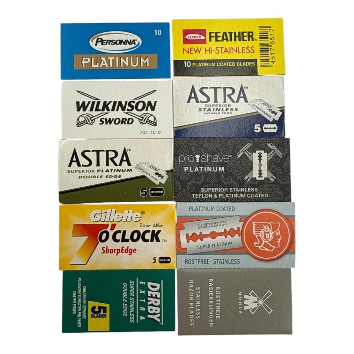 DE Sample Pack, 10 stk. Barberblade