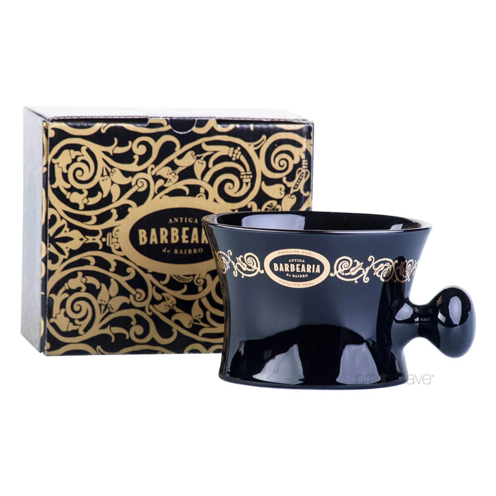 Barberskål med håndtag, Sort