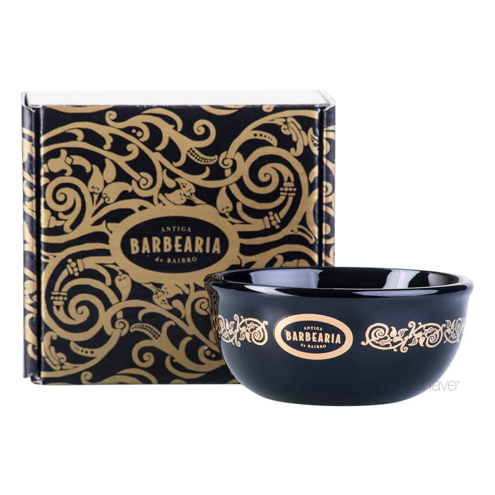 Barberskål i porcelæn, Sort