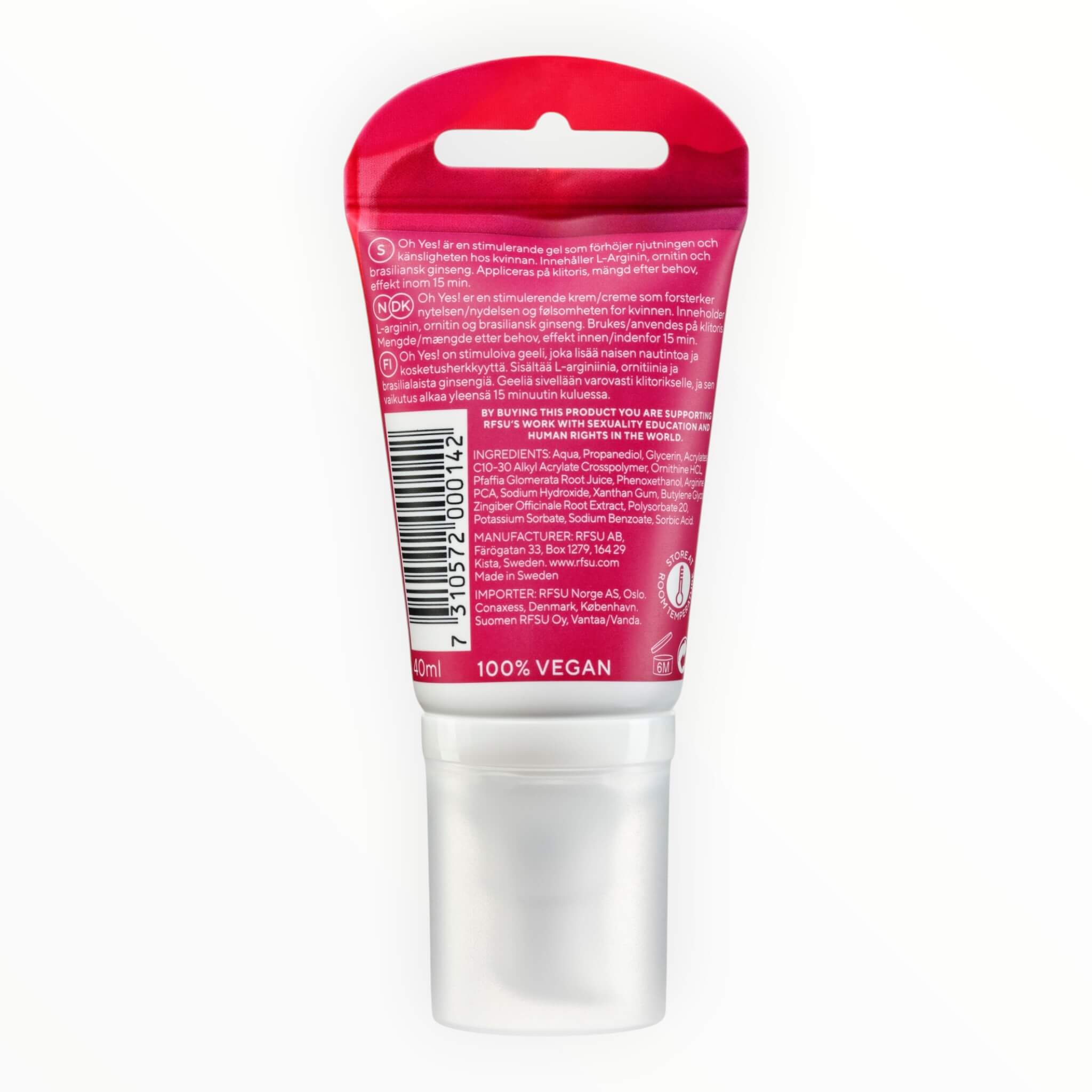 Oh Yes! - Stimulerende Gel, 40 ml.