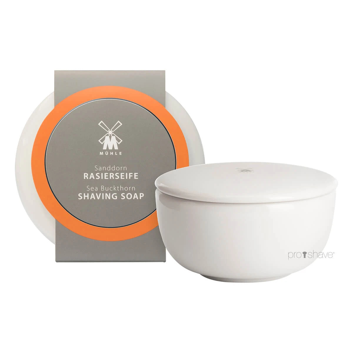 Barbersæbe i porcelænsskål, Havtorn, 65 gr.