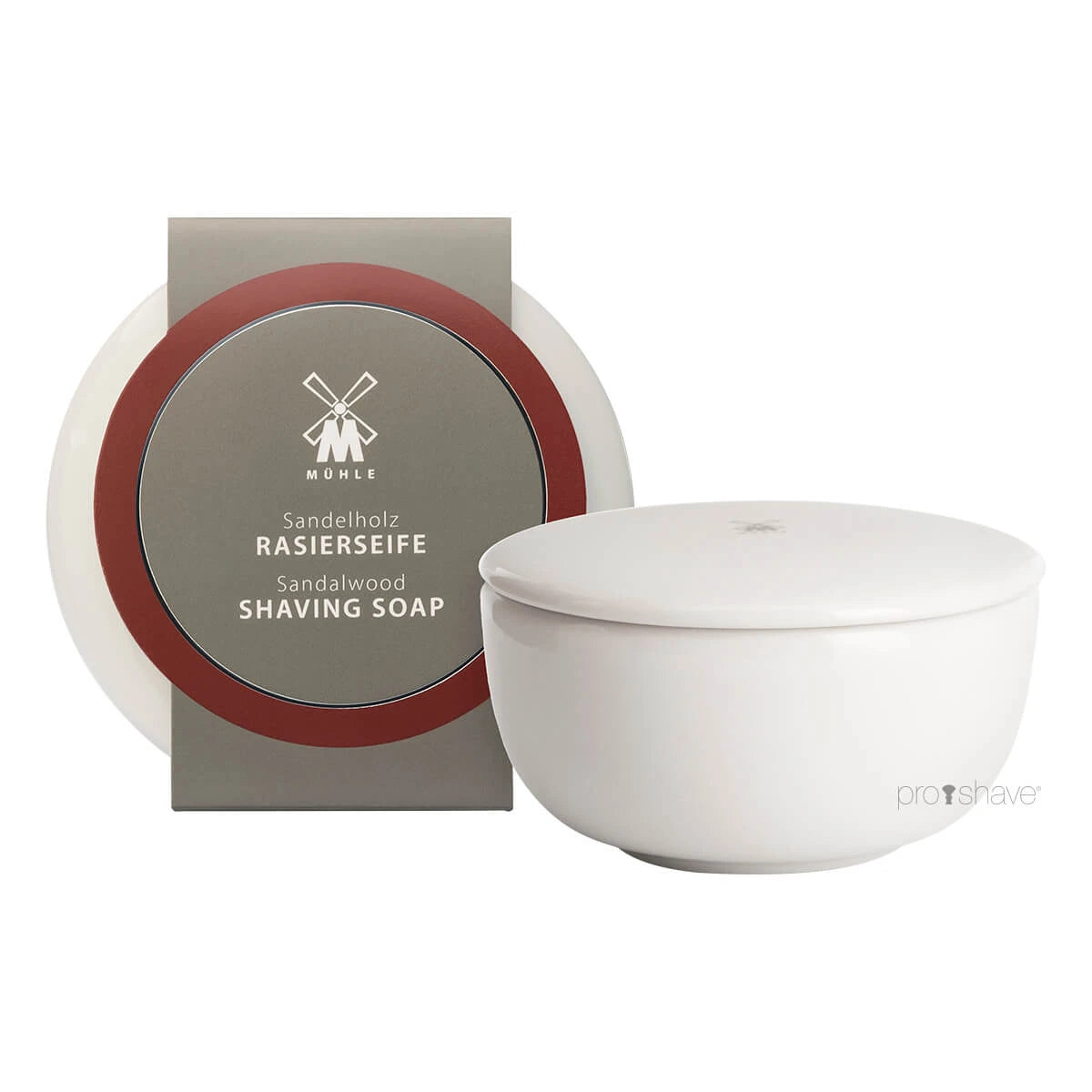 Barbersæbe i porcelænsskål, Sandeltræ, 65 gr.