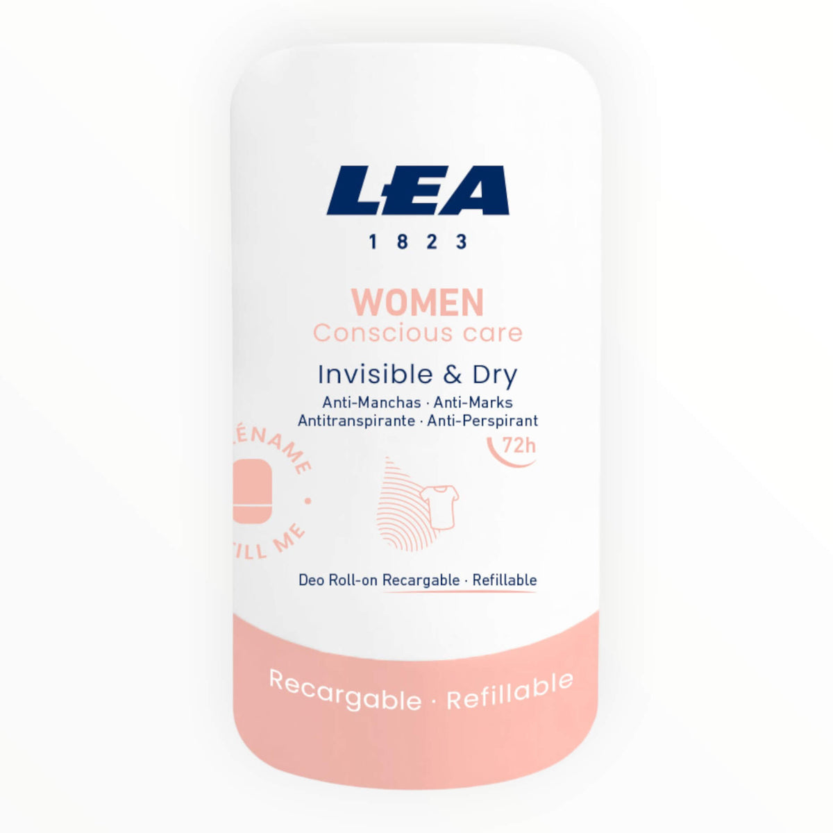 Genopfyldelig Roll-on Deodorant, Invisible & Dry, Women, 50 ml.