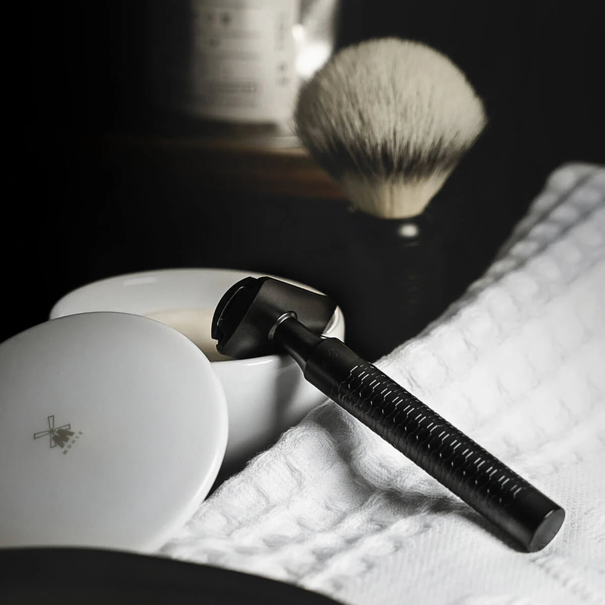 Silvertip Fibre® Barberkost, 21 mm, Rocca, Sort rustfrit stål