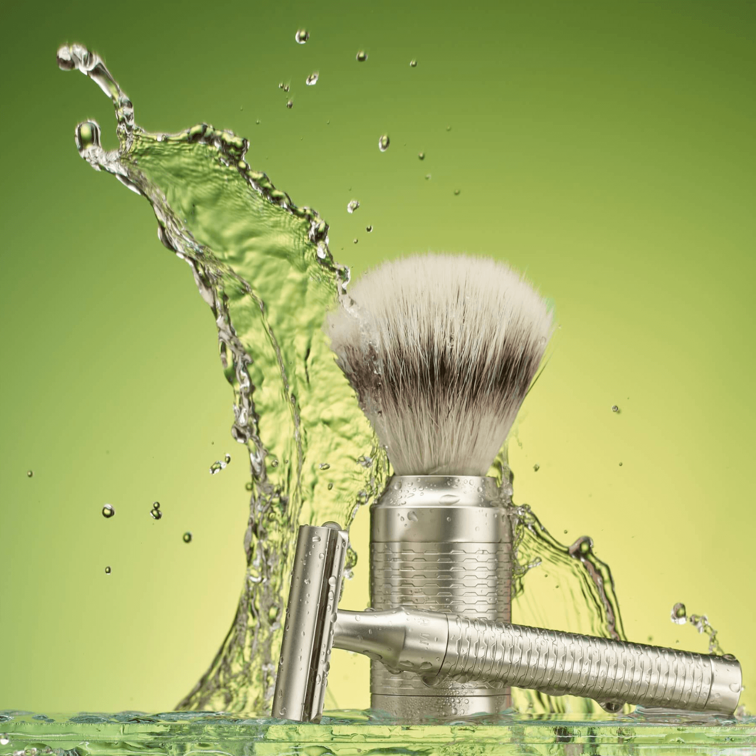 Silvertip Fibre® Barberkost, 21 mm, Rocca, Rustfrit stål - Mat finish
