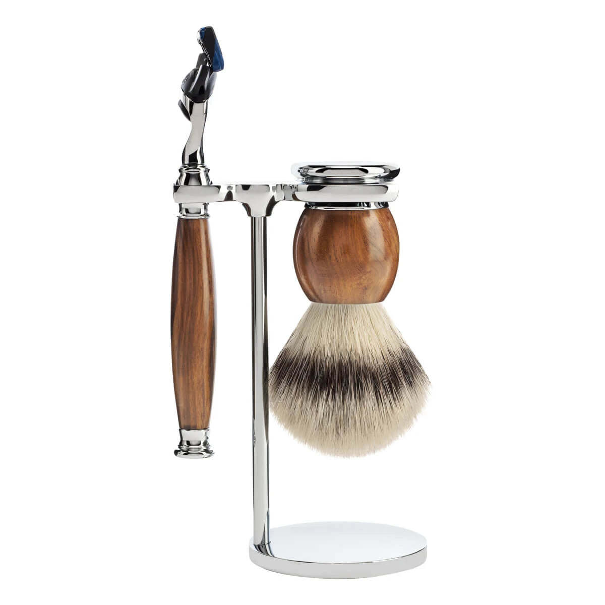 Barbersæt med Skraber, Fibre Barberkost og Holder, Sophist, Ironwood