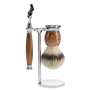 Barbersæt med Skraber, Fibre Barberkost og Holder, Sophist, Ironwood