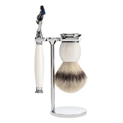 Barbersæt med Skraber, Barberkost og Holder, Sophist, Porcelæn