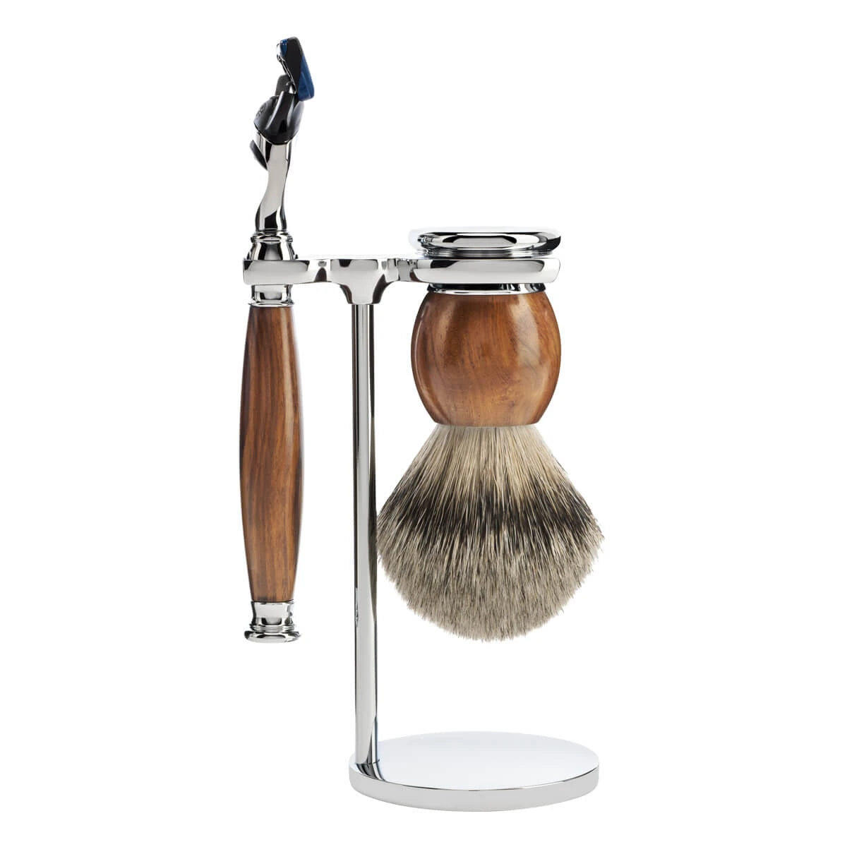 Barbersæt med Skraber, Barberkost og Holder, Sophist, Ironwood