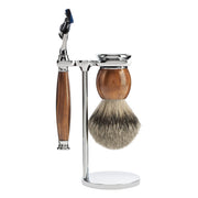 Barbersæt med Skraber, Barberkost og Holder, Sophist, Ironwood