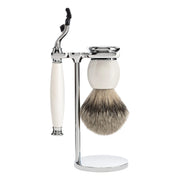 Barbersæt med Mach3 Skraber, Barberkost og Holder, Sophist, Porcelæn