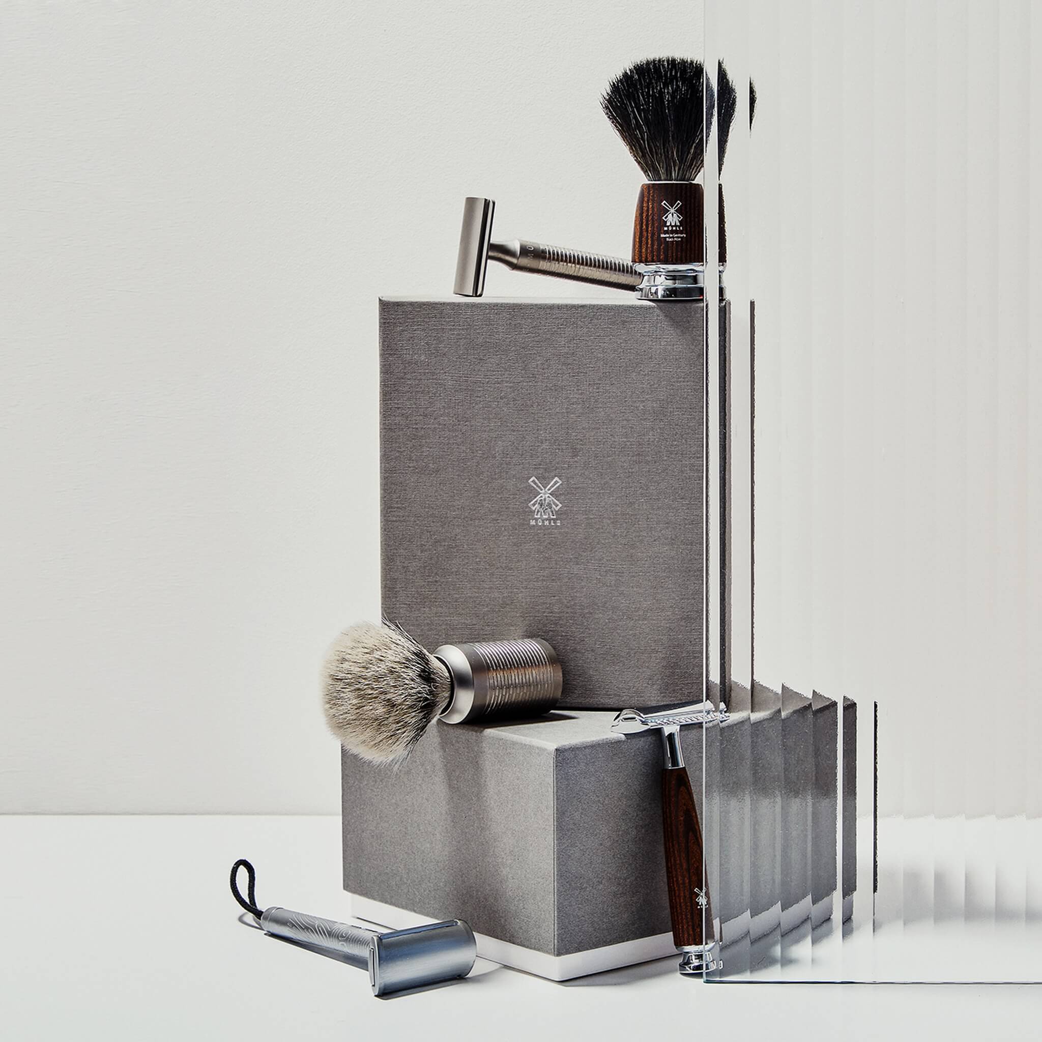 Silvertip Fibre® Barberkost, 21 mm, Rocca, Rustfrit stål - Mat finish
