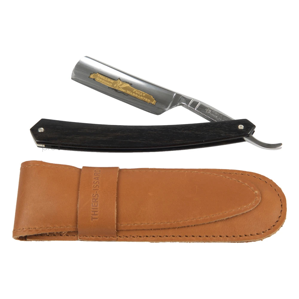 Straight Razor, 6/8 Round Nose, Ibenholt, Eagle