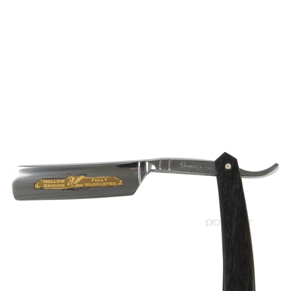 Straight Razor, 6/8 Round Nose, Ibenholt, Eagle