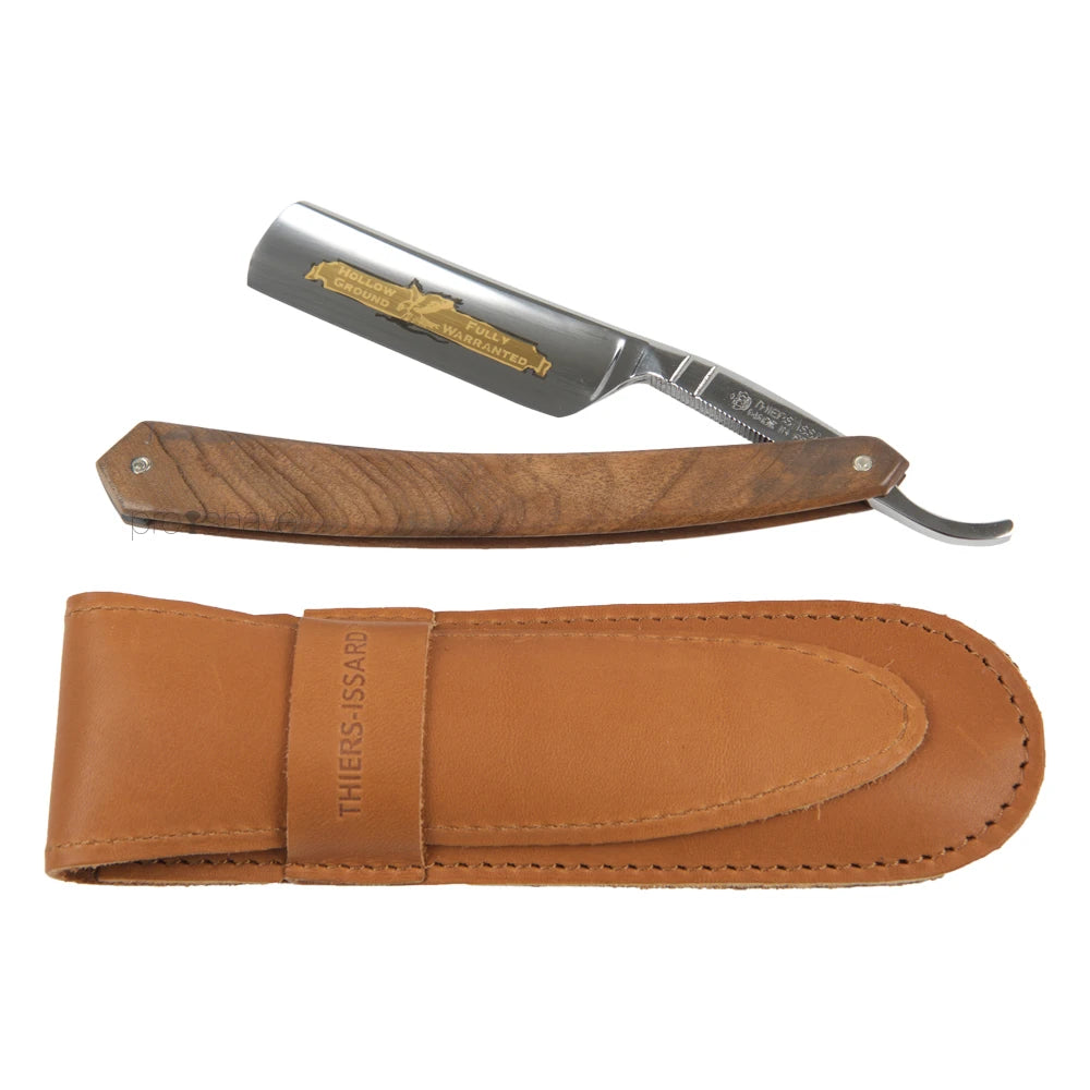 Straight Razor, 6/8 Round Nose, Eagle, Valnøddetræ