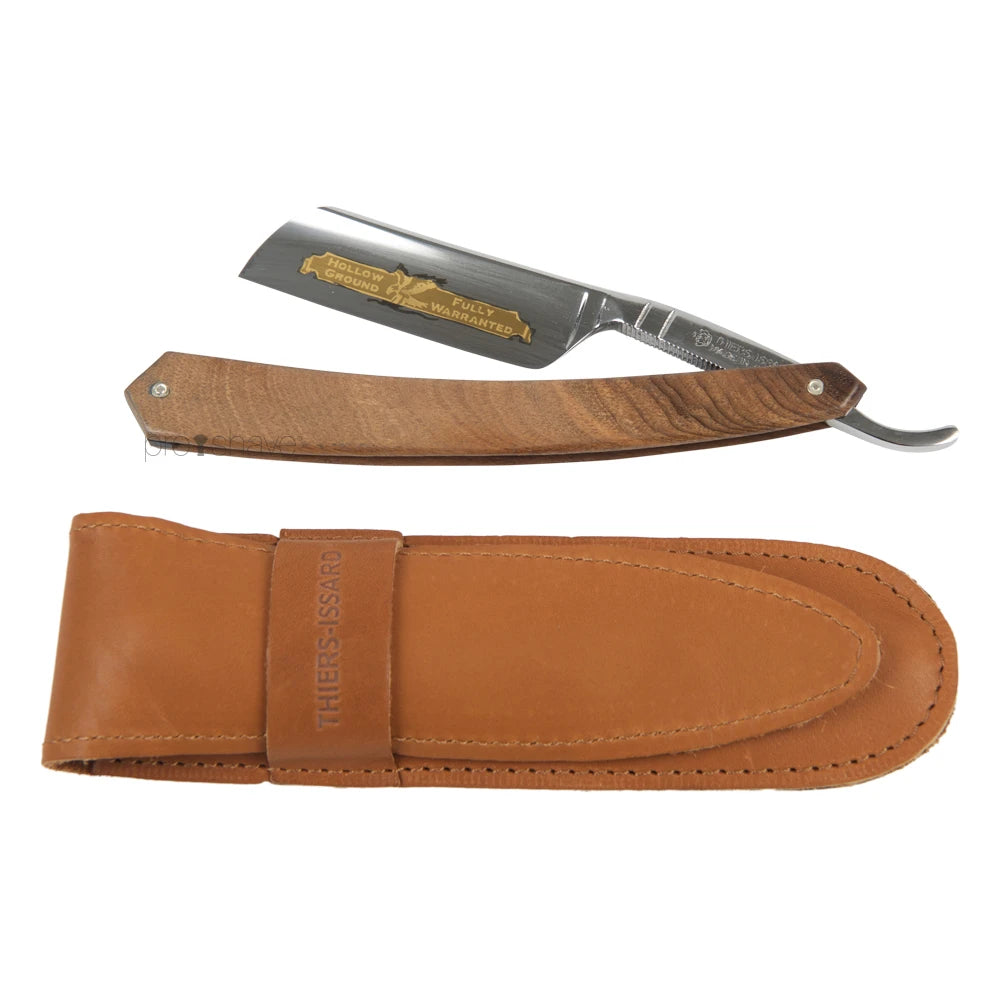 Straight Razor, 6/8 French Nose, Valnøddetræ